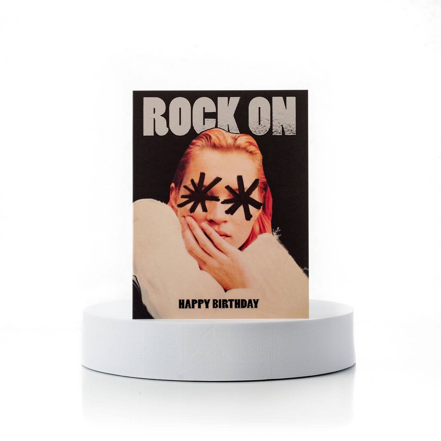 Rock On Birthday Card with Kate Moss