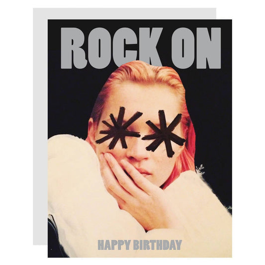 Rock On Birthday Card with Kate Moss