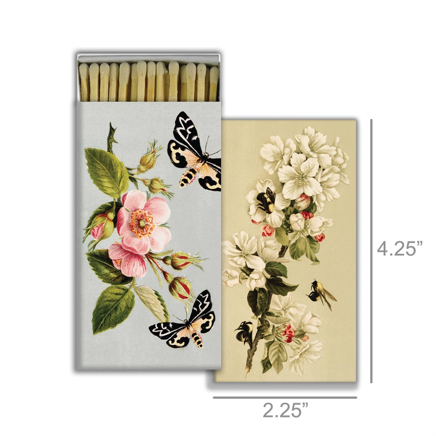 Matches - Insects and Floral - White