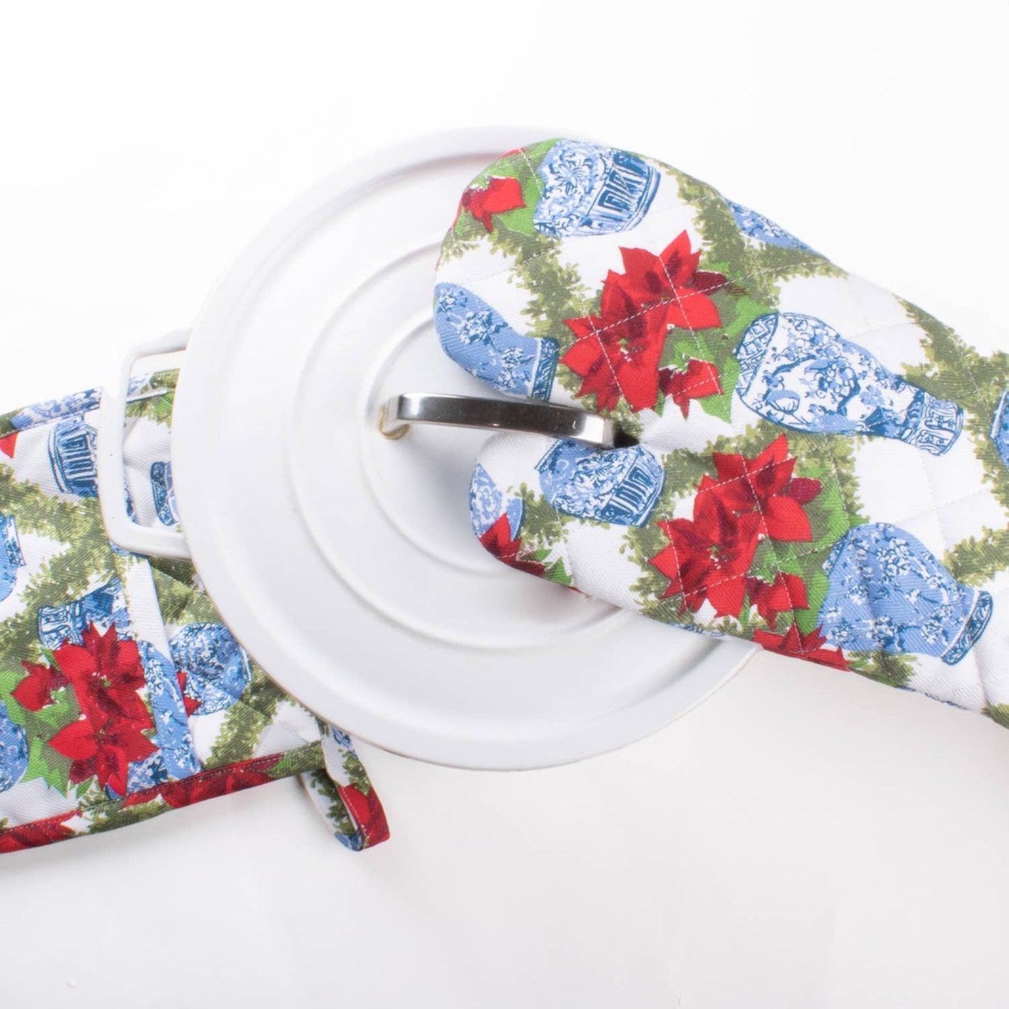 Poinsettias Oven Mitt Set