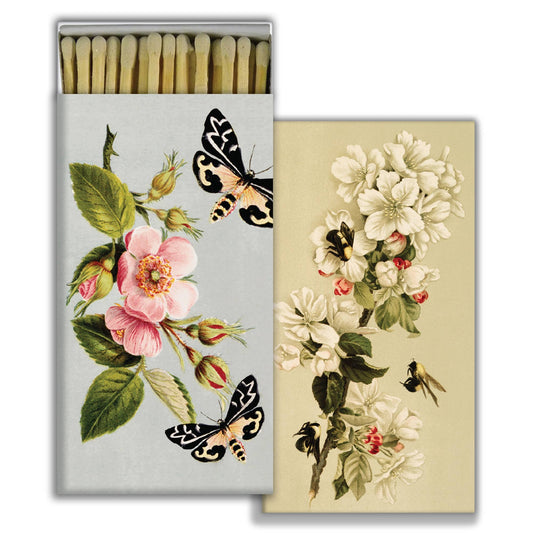 Matches - Insects and Floral - White