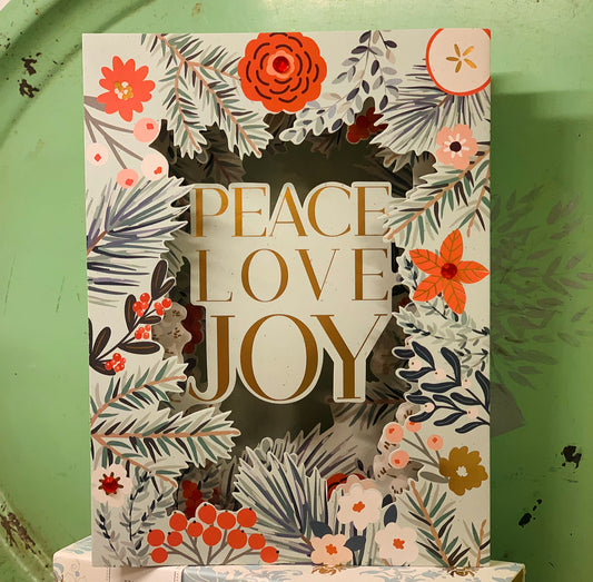 Peace love Joy pop-up card