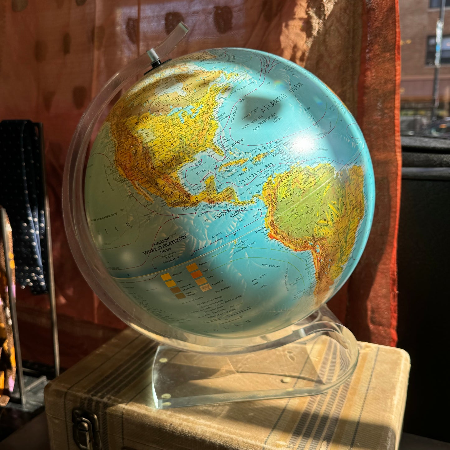 Vintage Lucite Base Repogle Globe