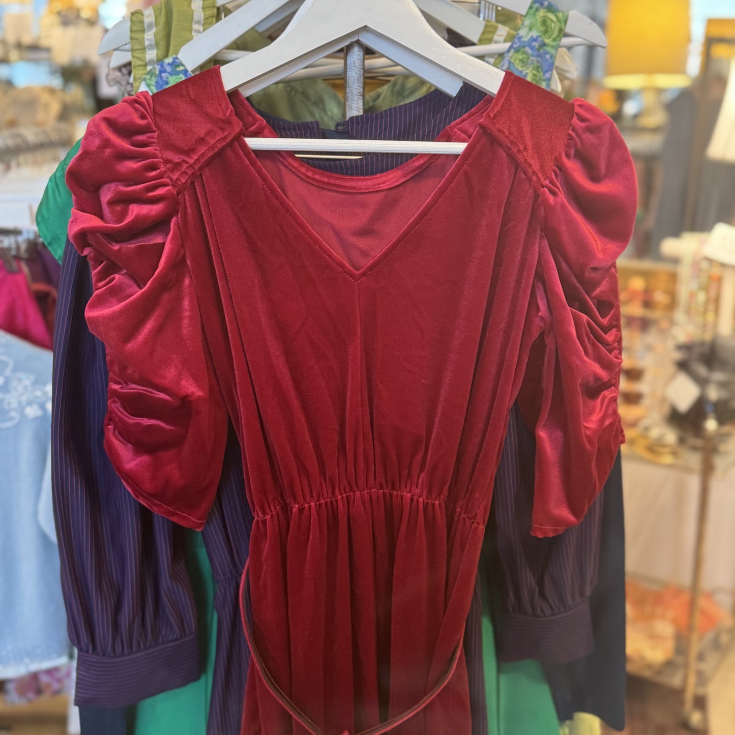 Vintage Jodi Michaels Red Velvet Dress