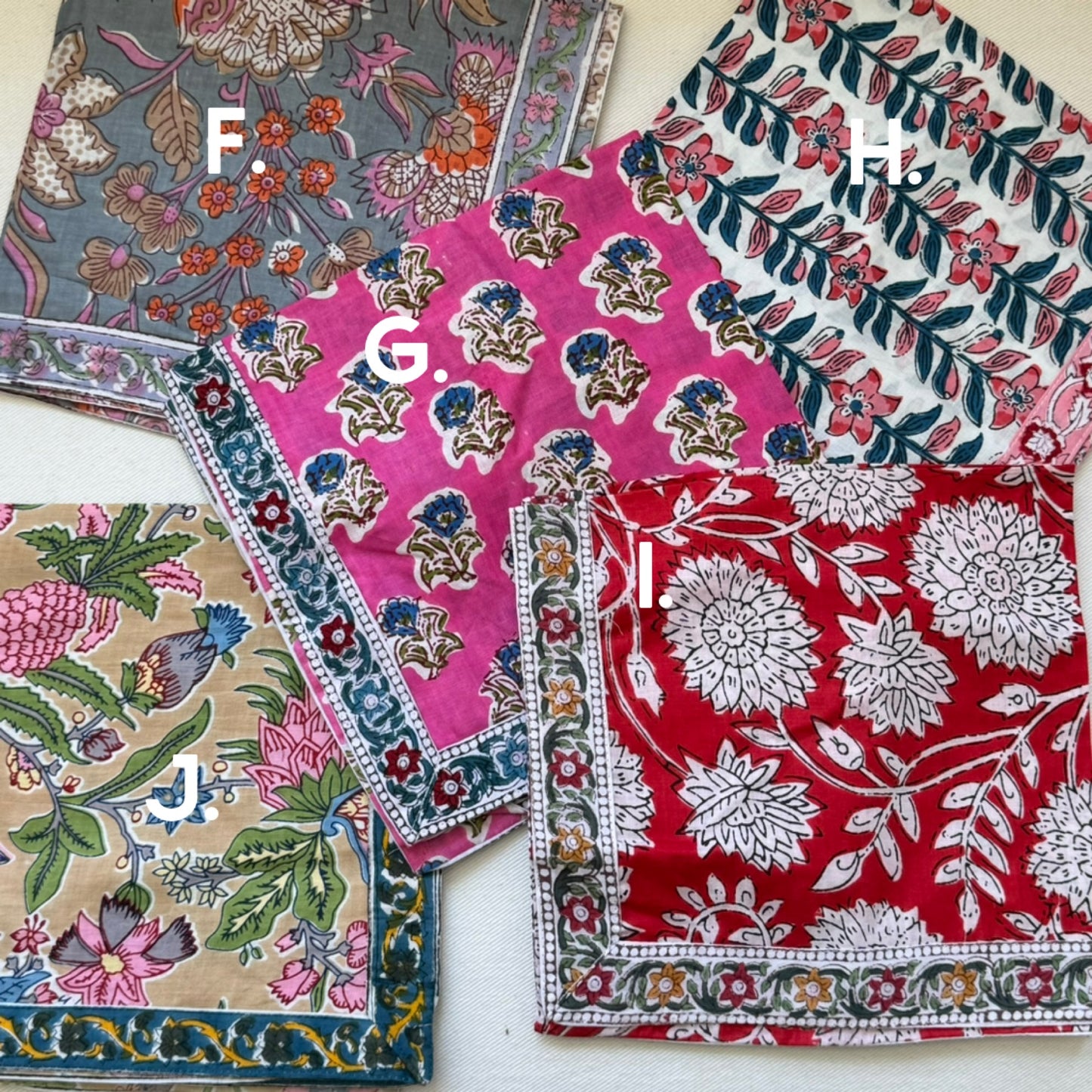 Raj Block Printed Napkins