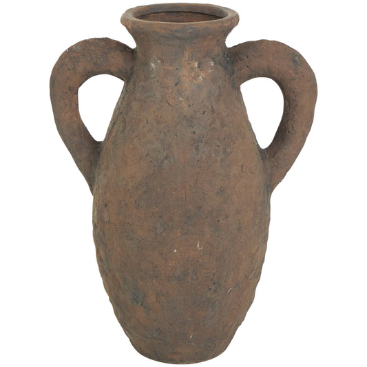 Rustic Dark Brown Ceramic Vase