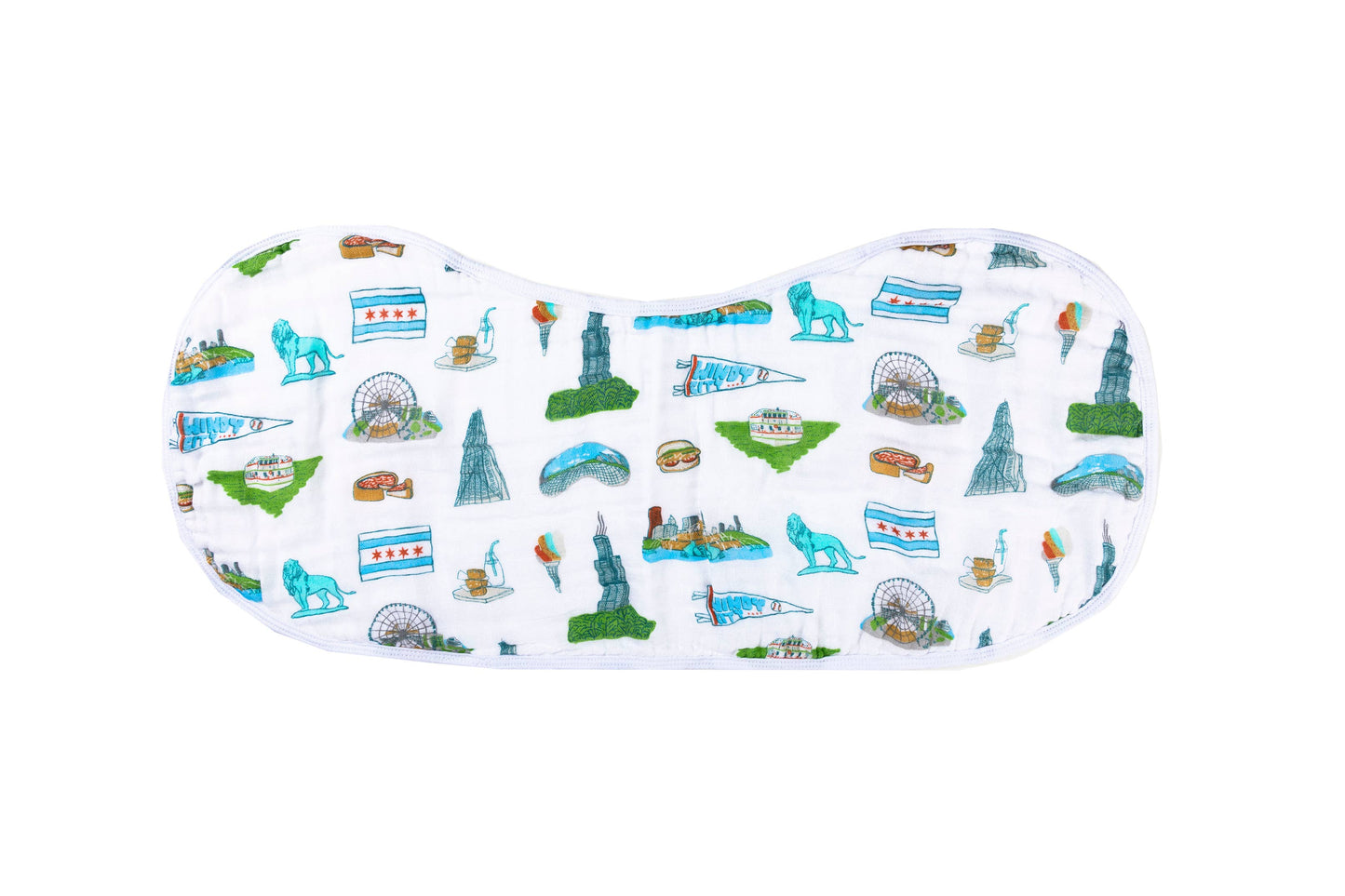 Chicago Baby 2-in-1 Burp Cloth and Bib (Unisex)