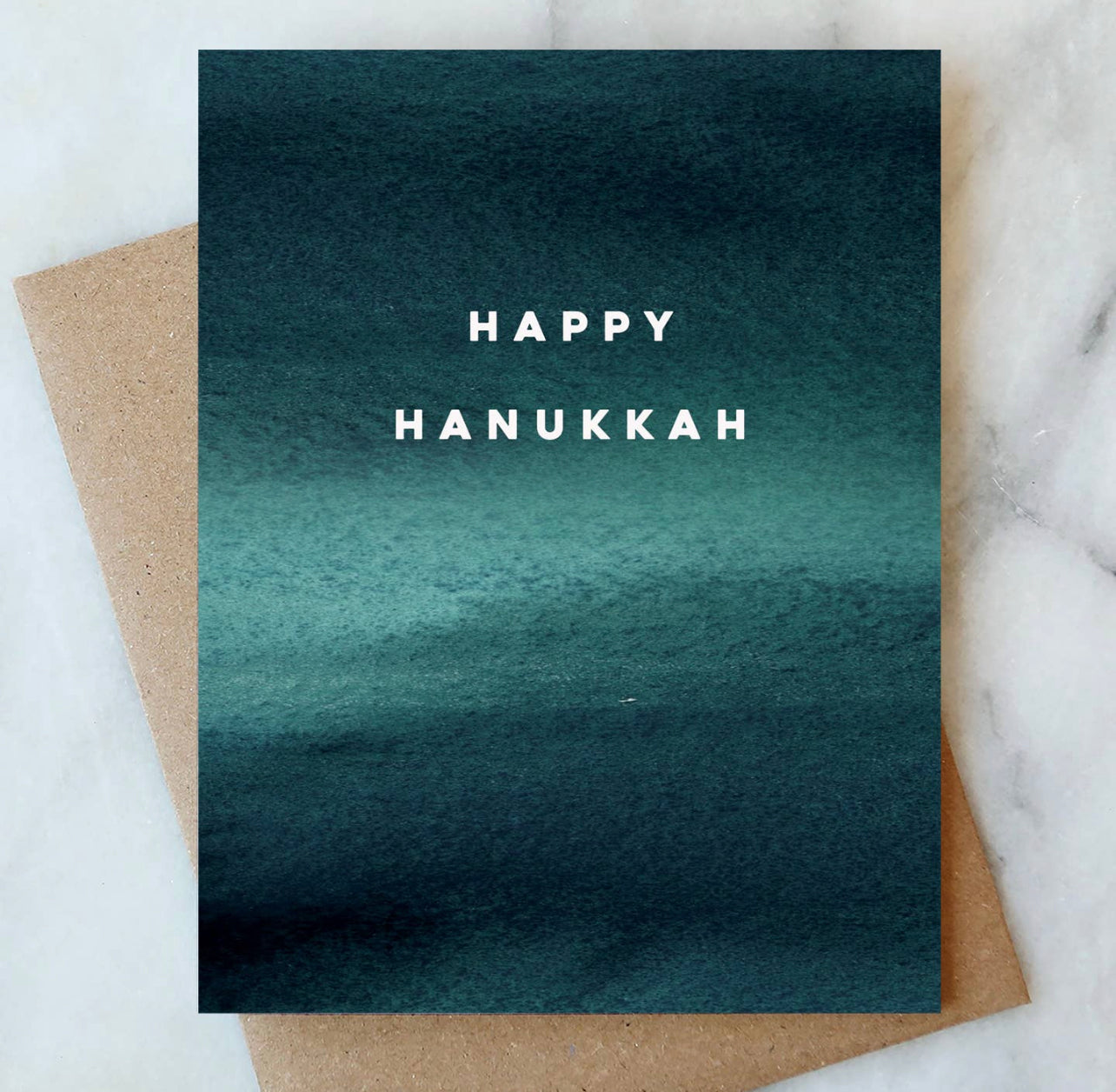 Blue Wash Hanukkah Card