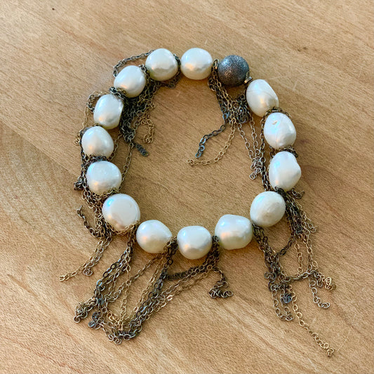 Pearl & Chain Bracelet